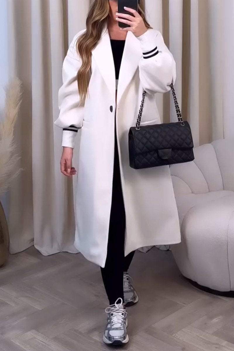 Women's Casual Lapel Long Trench Coat