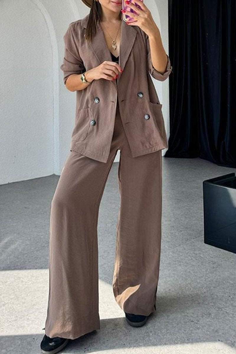 Women's Lapel Long Sleeve Casual Suit