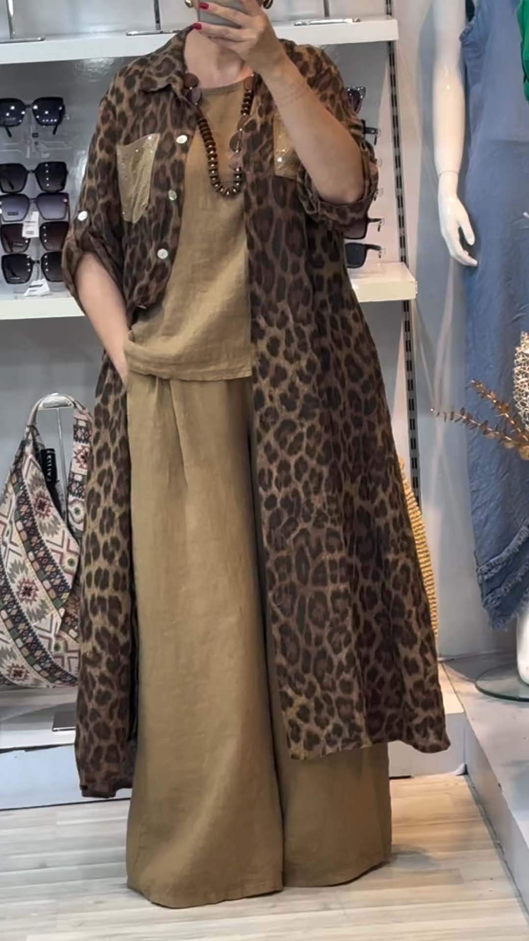 Women's Casual Leopard Print Cardigan