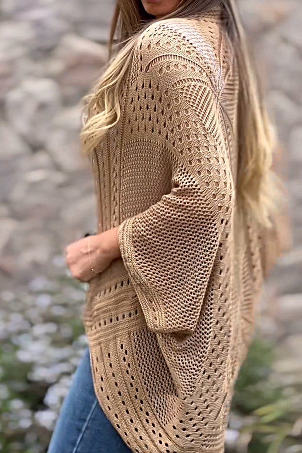 Women's Fashion Hollow Knitted Cardigan