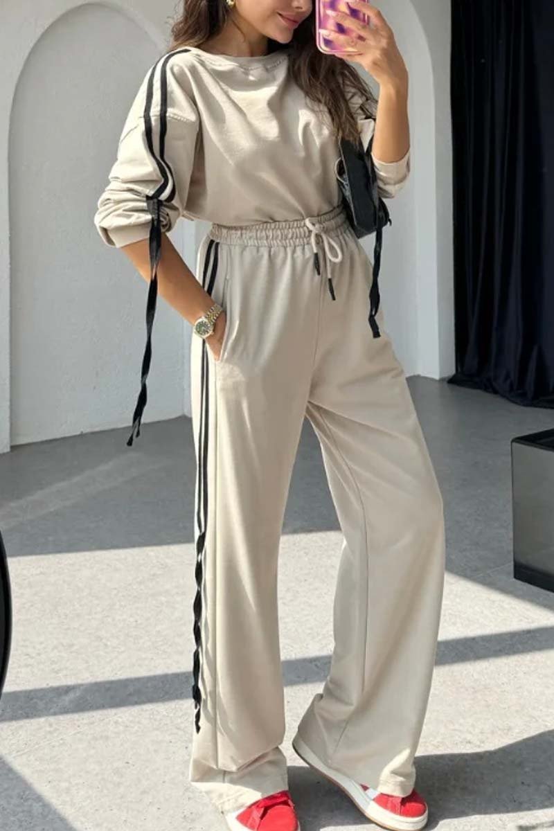 Women's Casual Side Web Tassel Track Suit