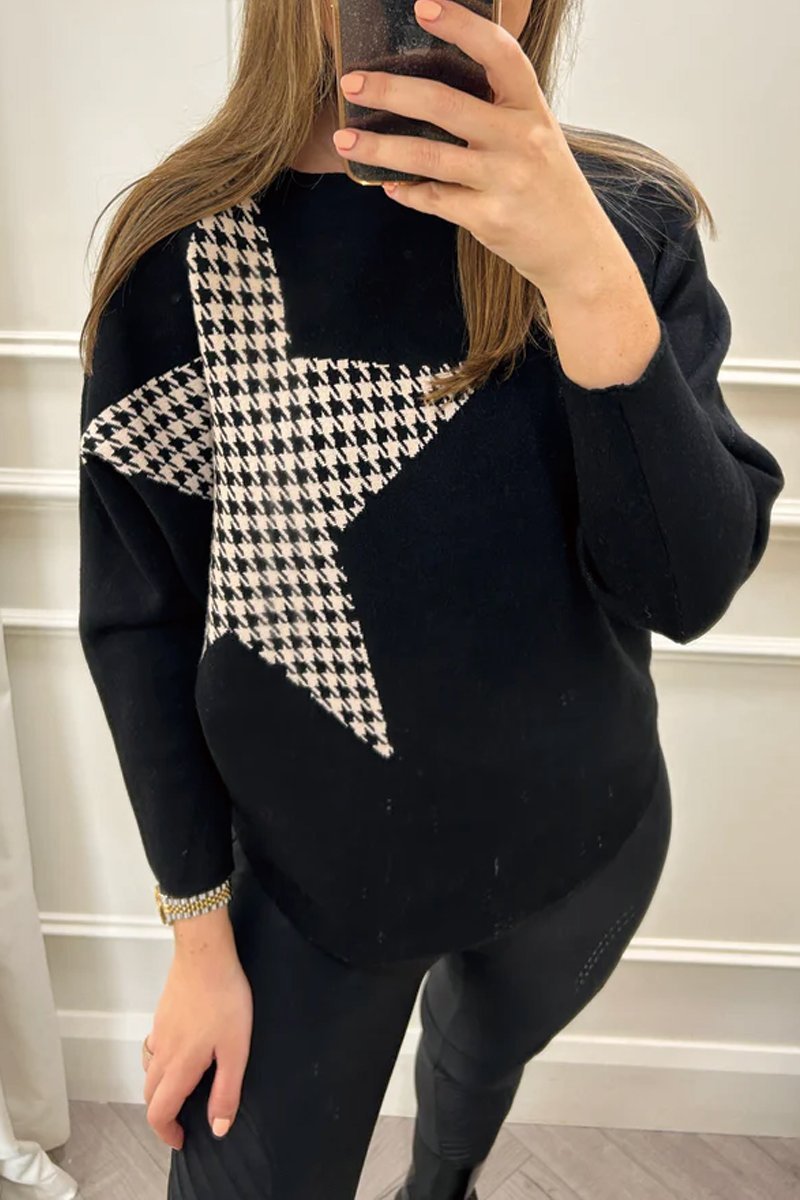 Women's Houndstooth Print Sweatshirts