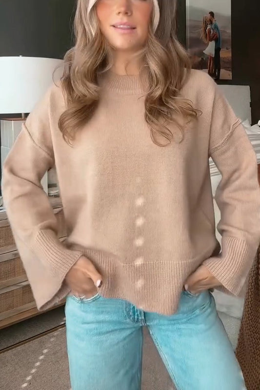 Women's Solid Color Knit Sweaters