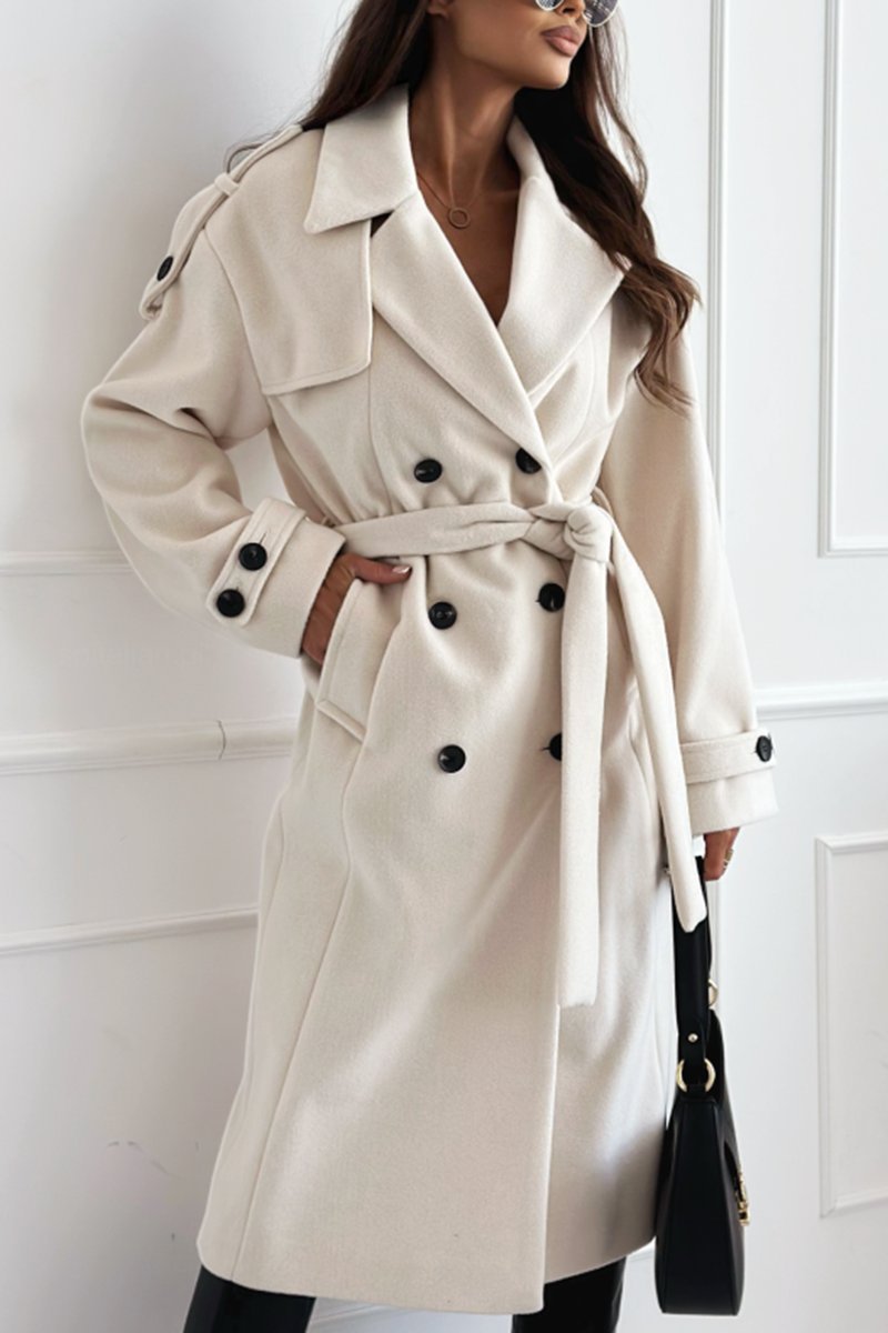 Women's Casual Solid Color Long Coat