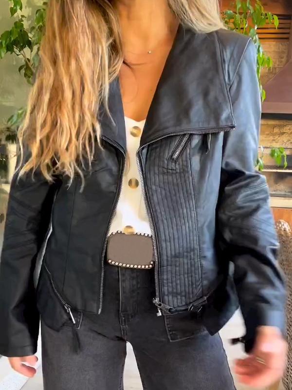 Women's Casual Leather Jacket