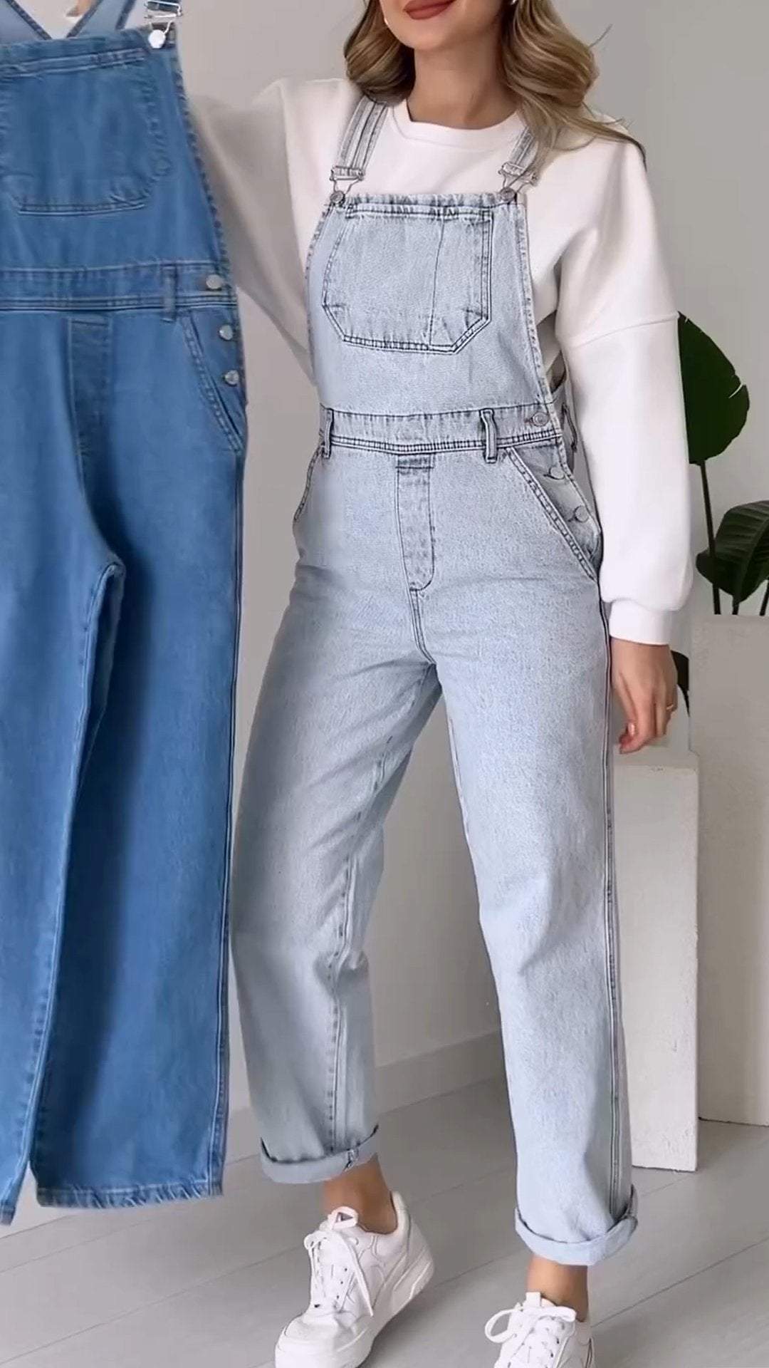 Women's Denim Casual Overalls