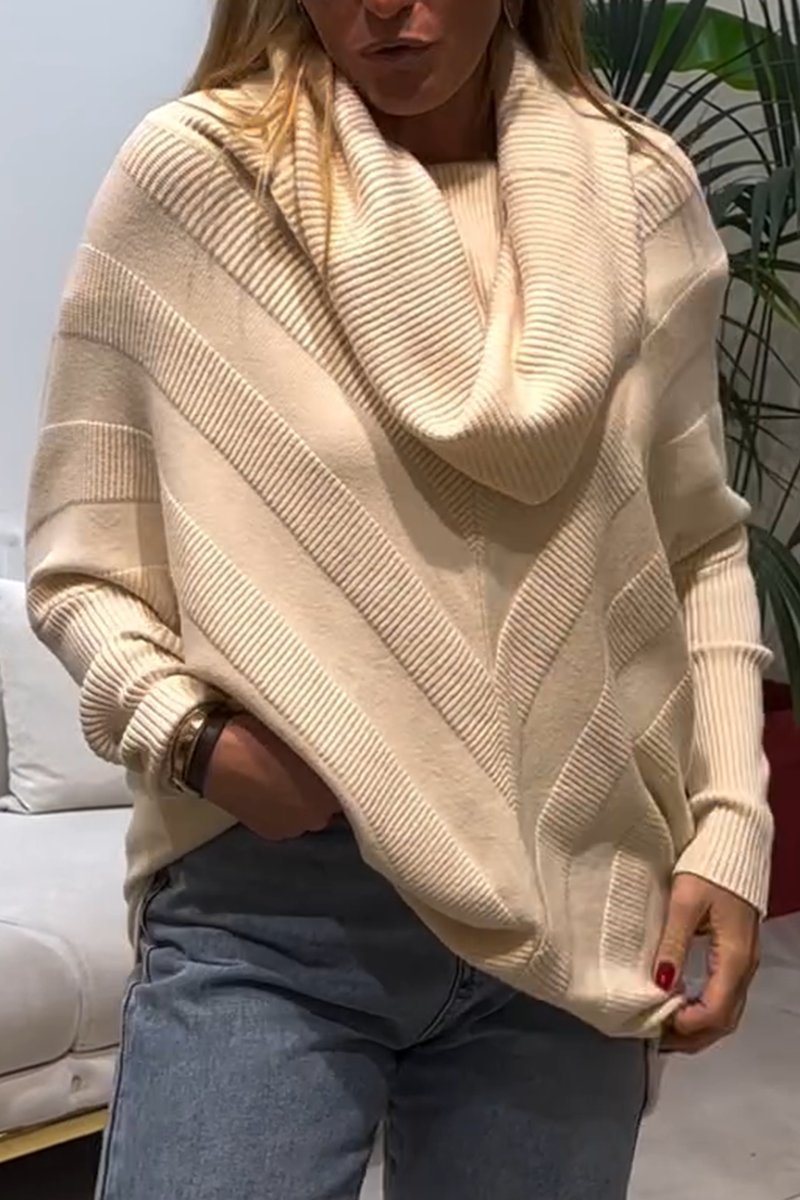 Women's Solid Color Elegant Knitted Sweater