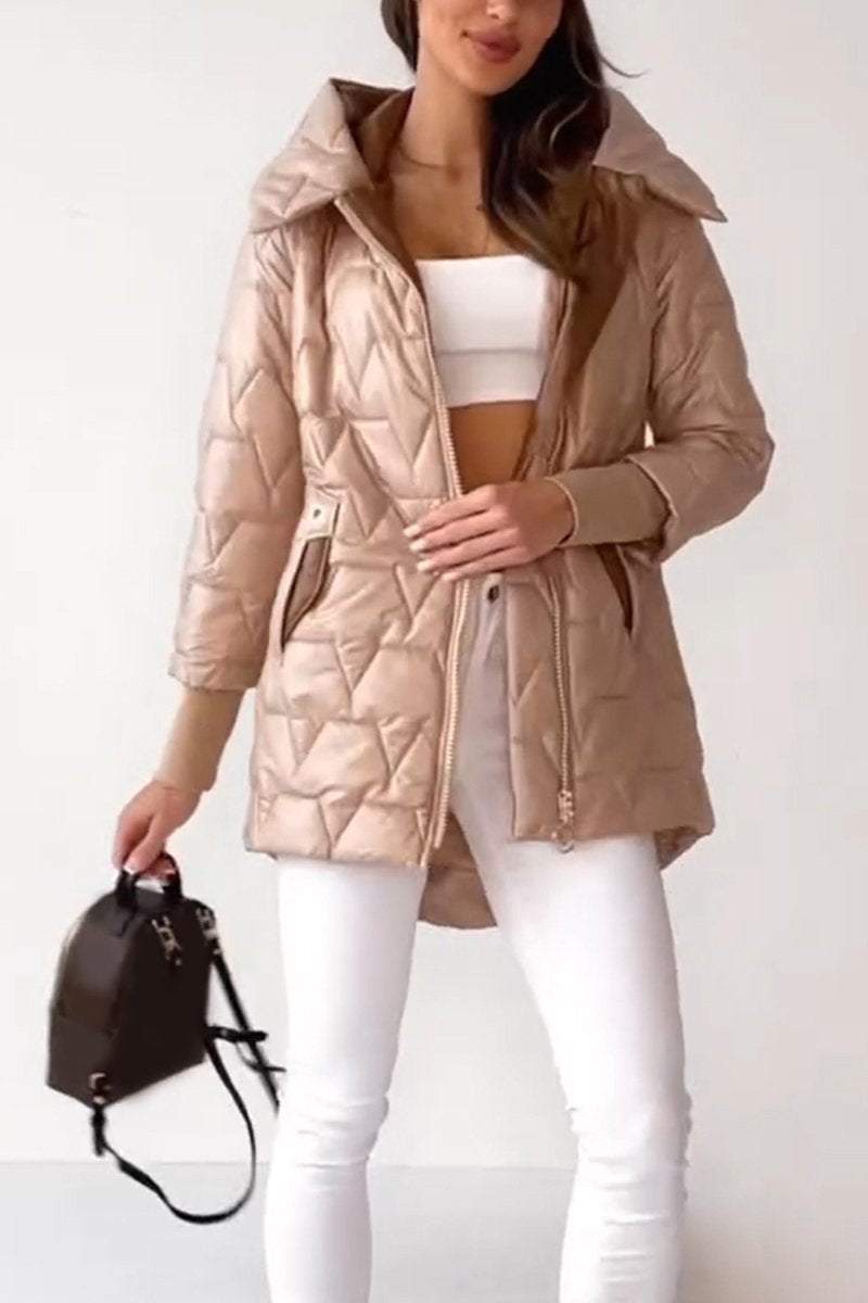 Women's Casual Hooded Zippered Thick Coat