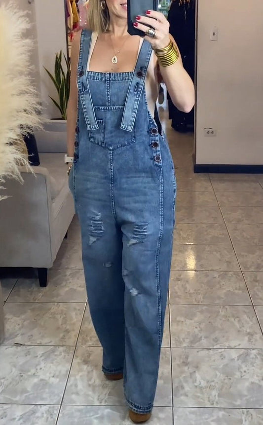 Summer Casual Denim Overalls