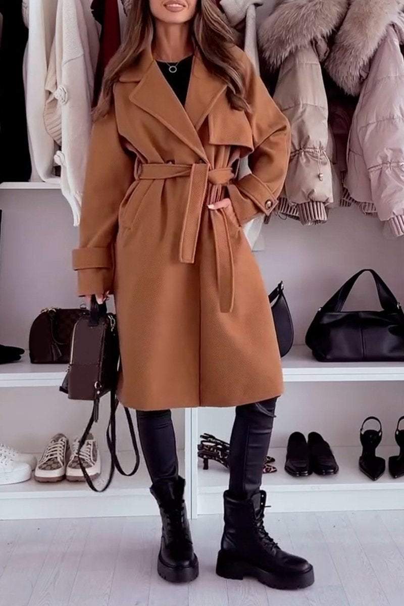 Women's Lapel Mid-length Coat