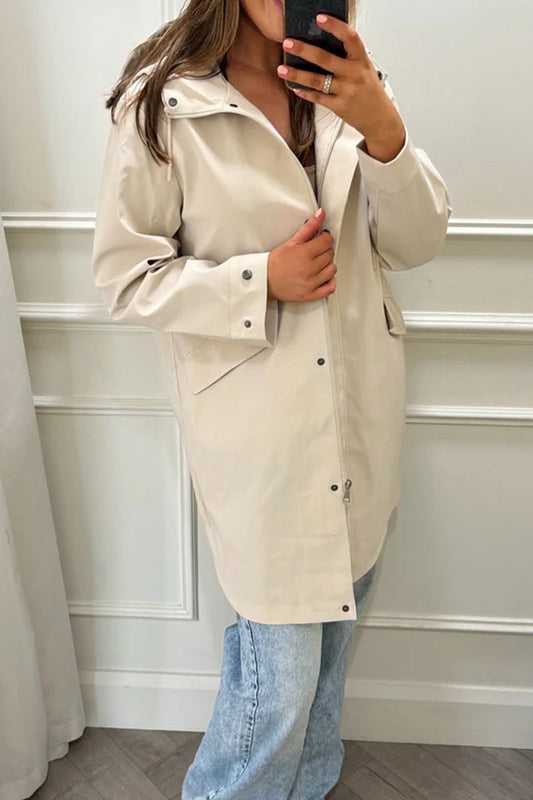 Women's solid color trench coat