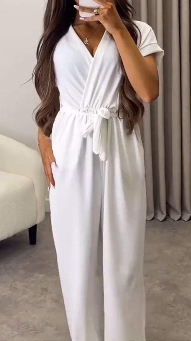 Women's Casual Solid Color Jumpsuit