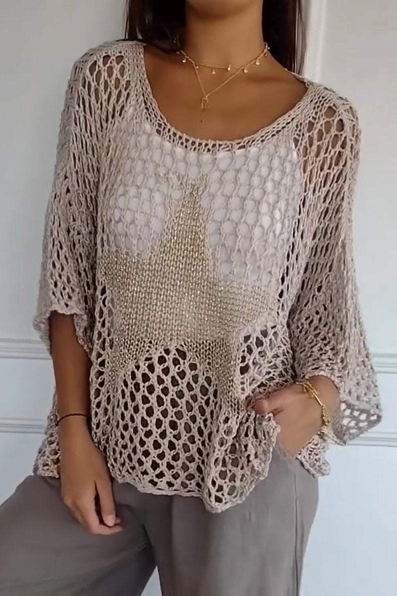 Knitted star top