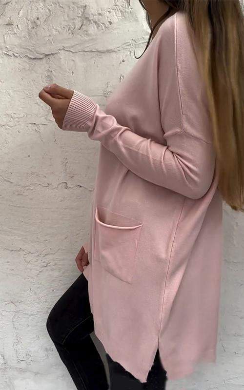 Women's Round Neck Solid Color Long Sleeve Top