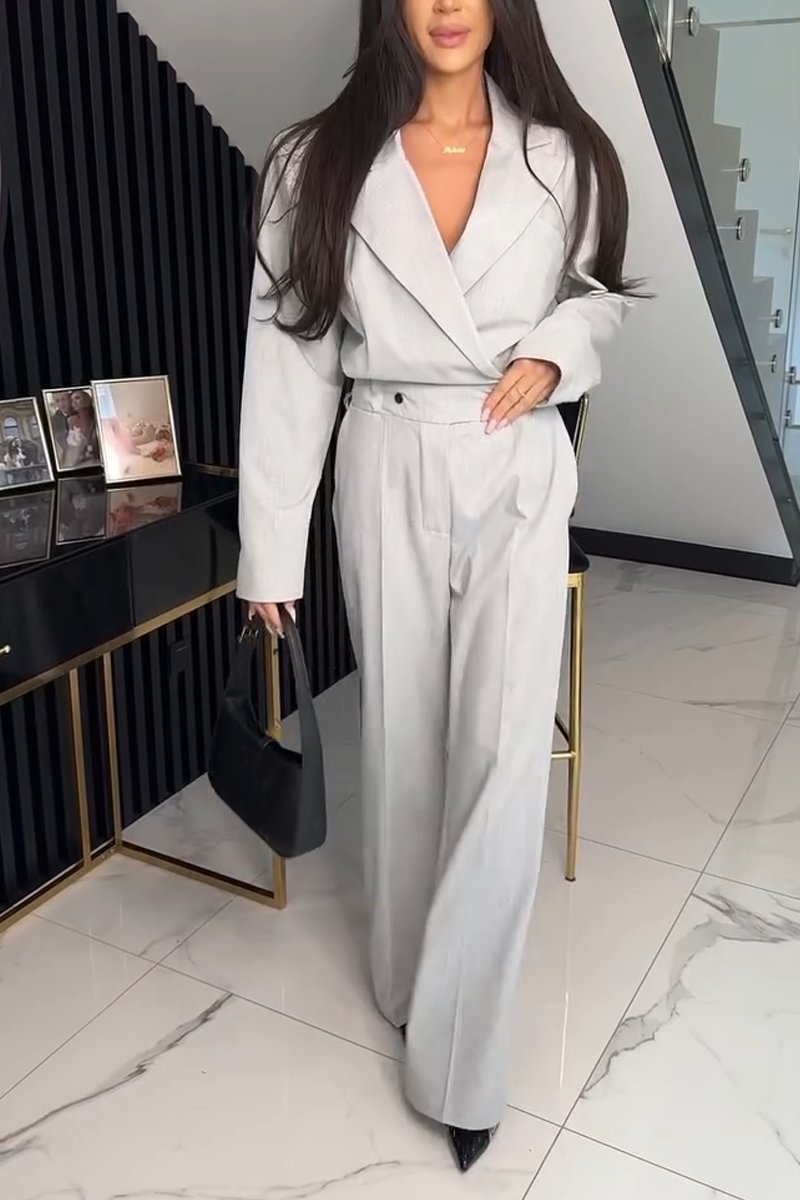 Women's Fashion Lapel Suit Jumpsuit