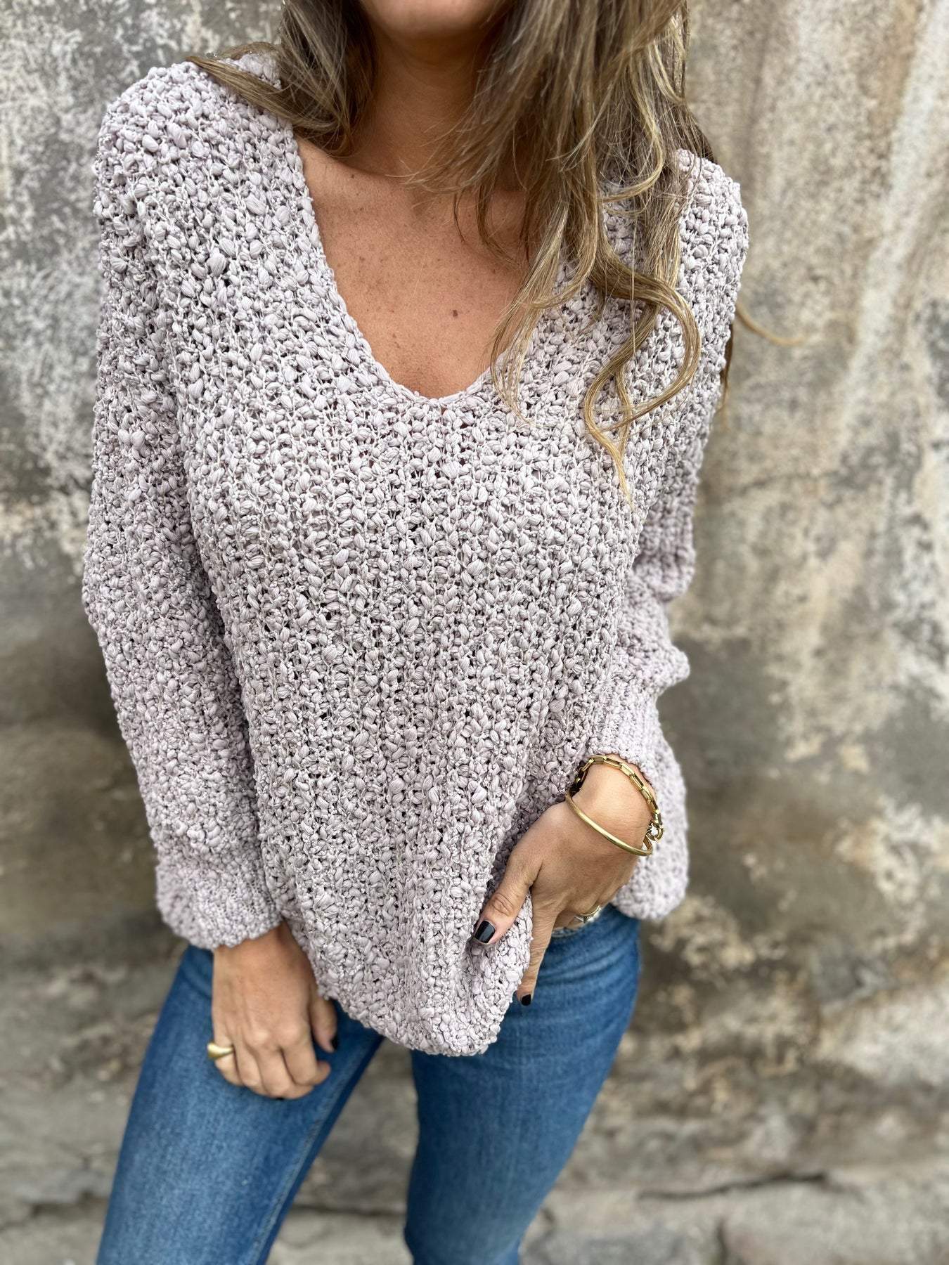 Women's Knitted Long Sleeve Casual Sweater Top