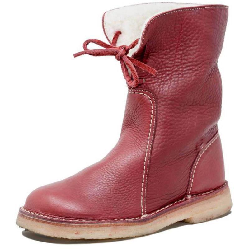 Add velvet lace-up flat bottom plus size casual boots