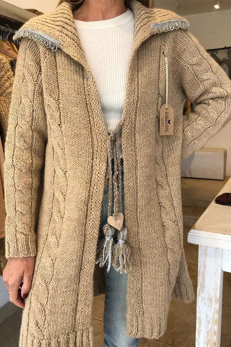 Women's Casual Lapel Knitted Sweaters