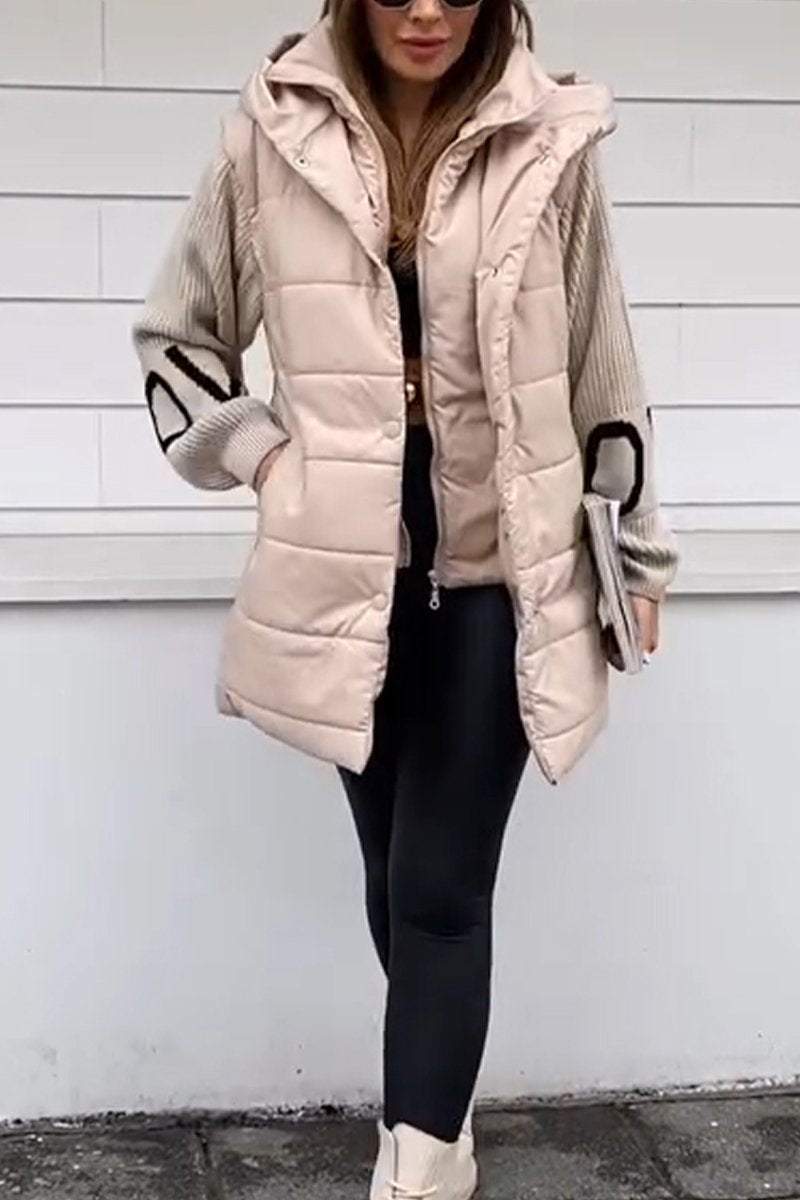 Women's Casual Hooded Zip-up Thick Cotton Coat