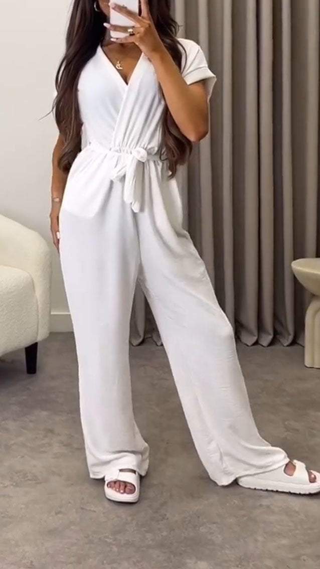 Women's Casual Solid Color Jumpsuit