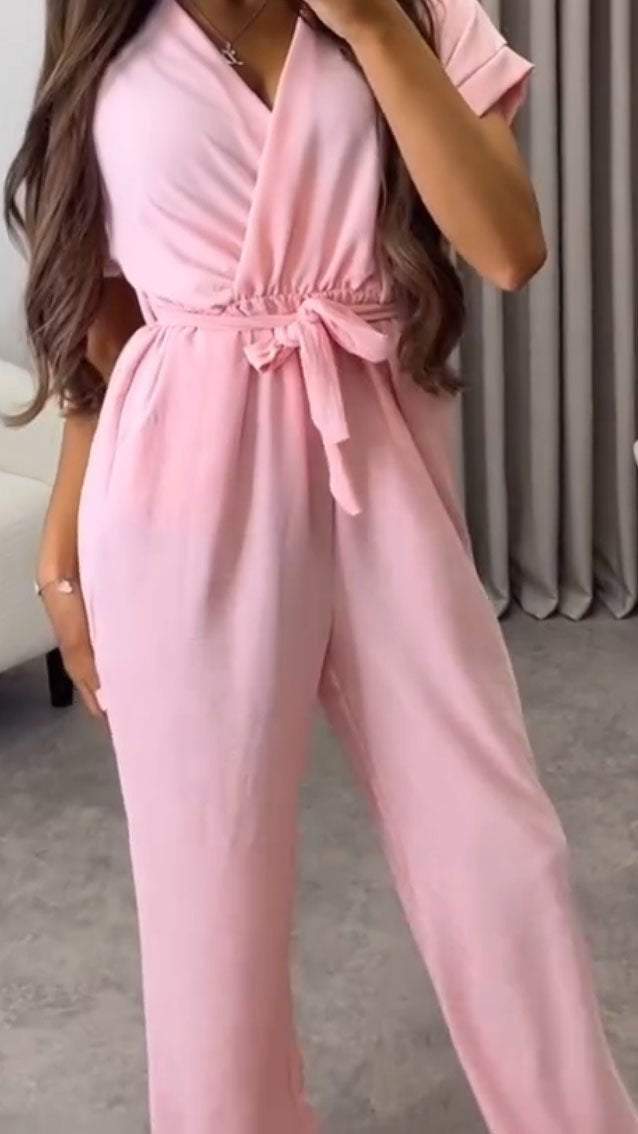 Women's Casual Solid Color Jumpsuit