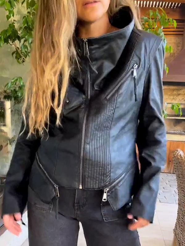 Women's Casual Leather Jacket