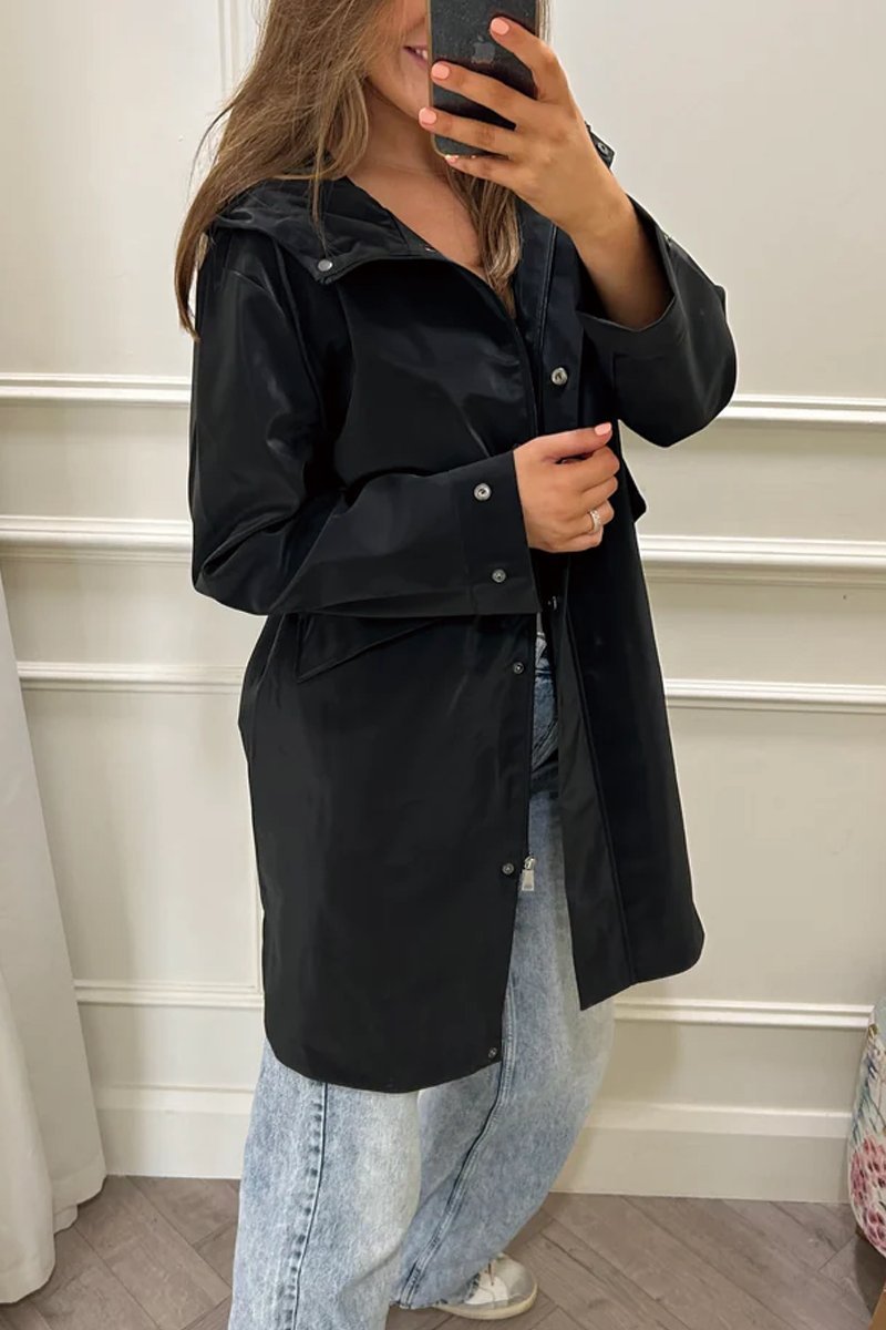 Women's solid color trench coat