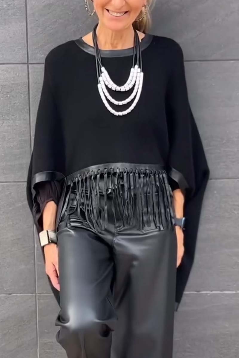 Women's Fashion Tassel Hem Tops