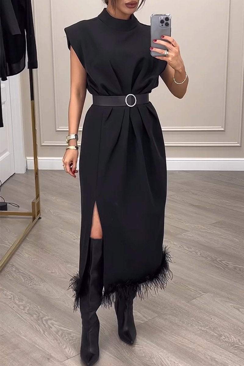 Women's Sleeveless Tassel Dress