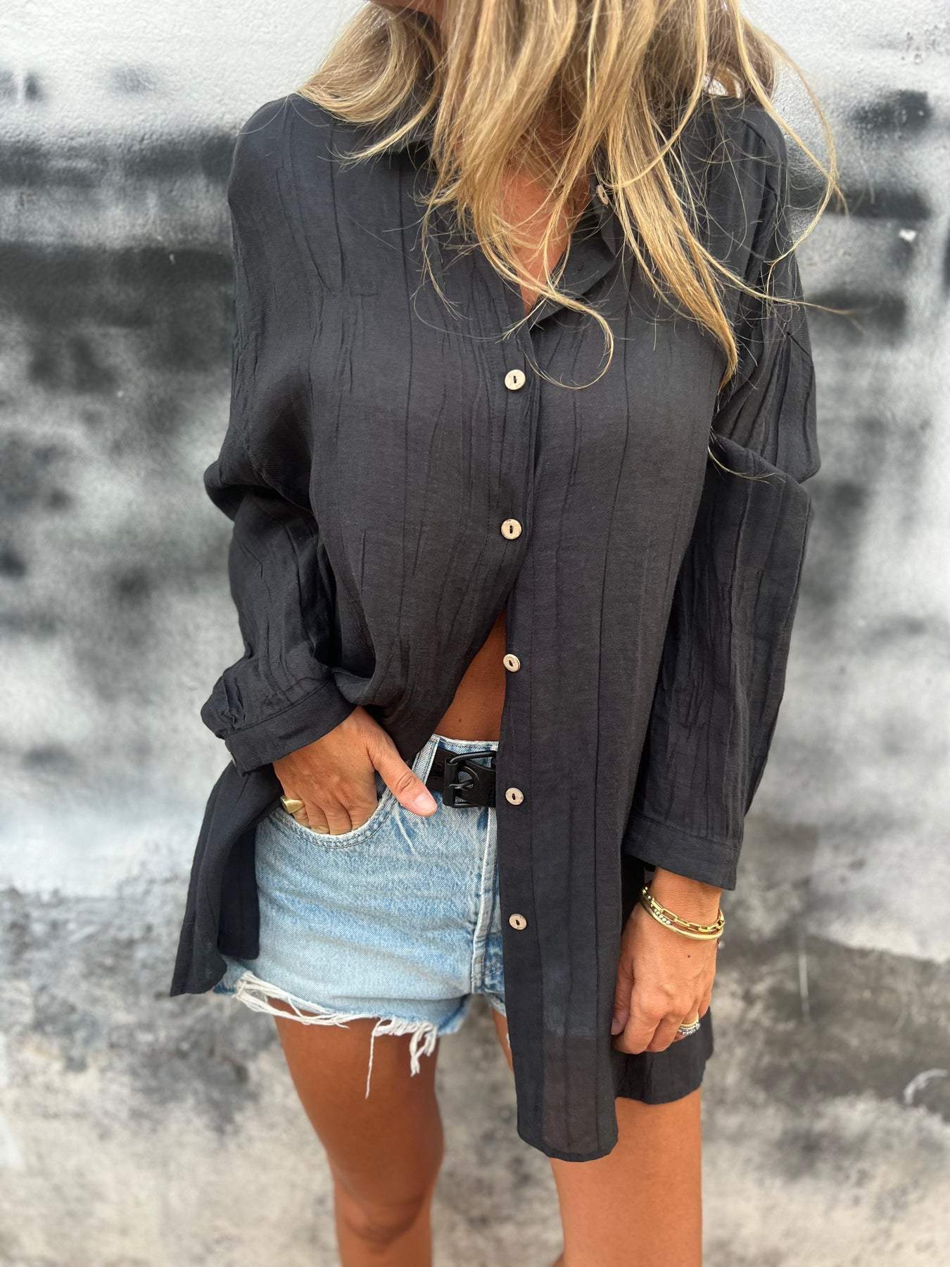 Women's Lapel Long Sleeve Shirt