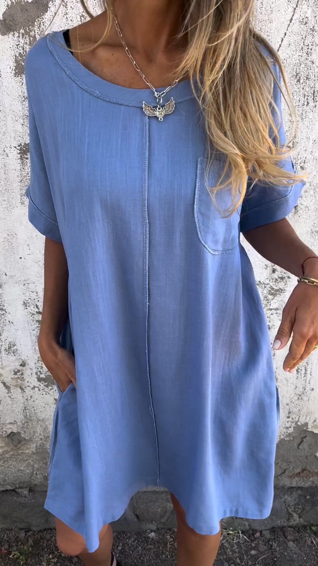 Comfortable Loose Round Neck Dress