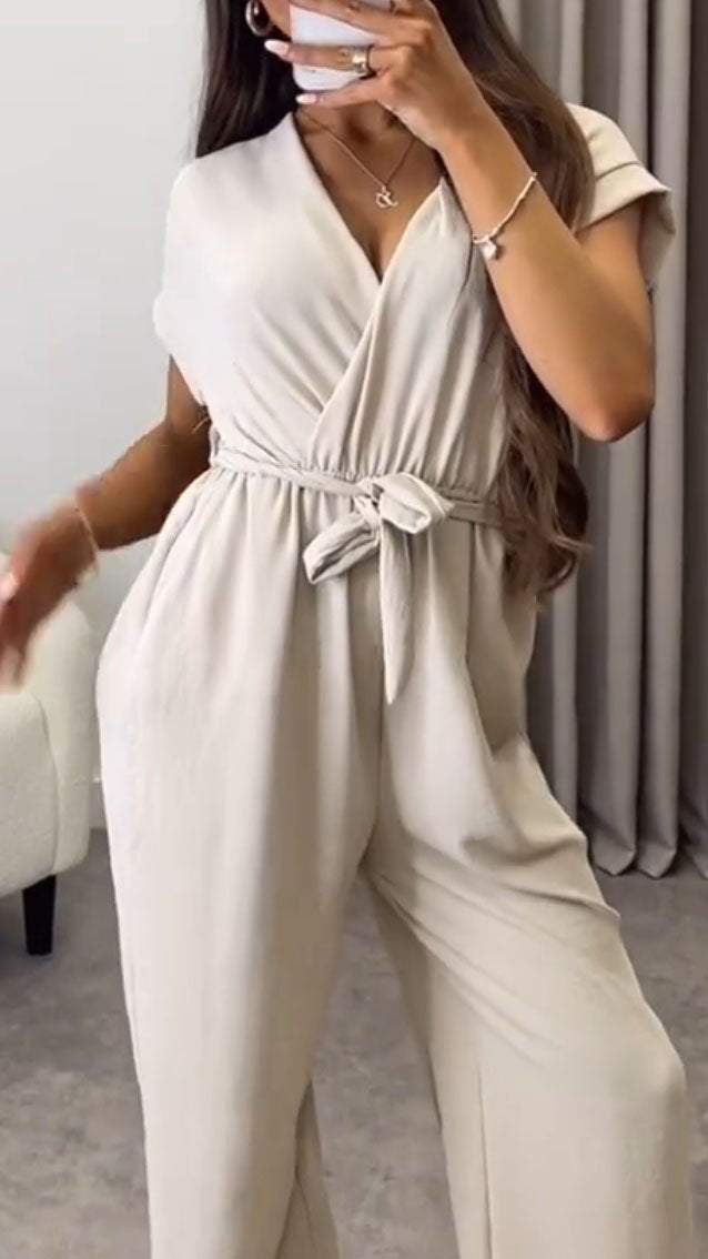 Women's Casual Solid Color Jumpsuit