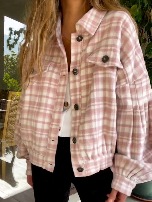 Women's Loose Check Jacket