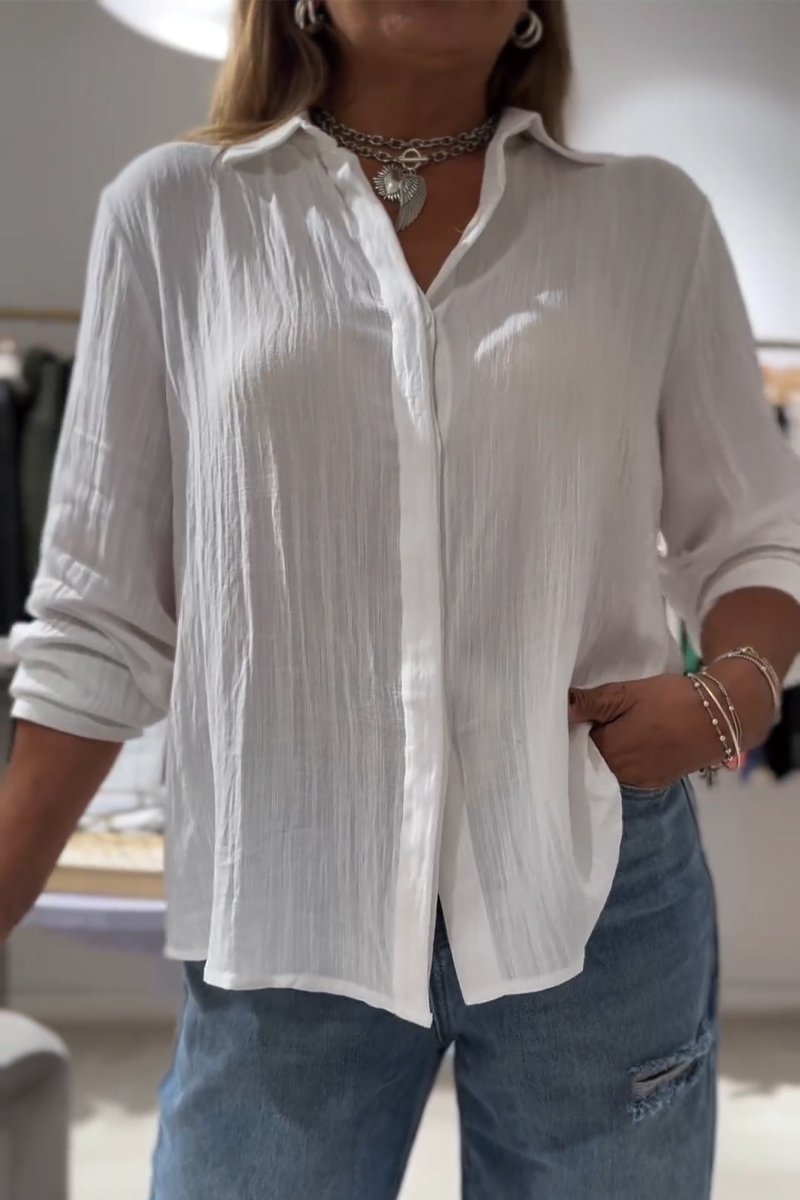 Casual cotton and linen shirt