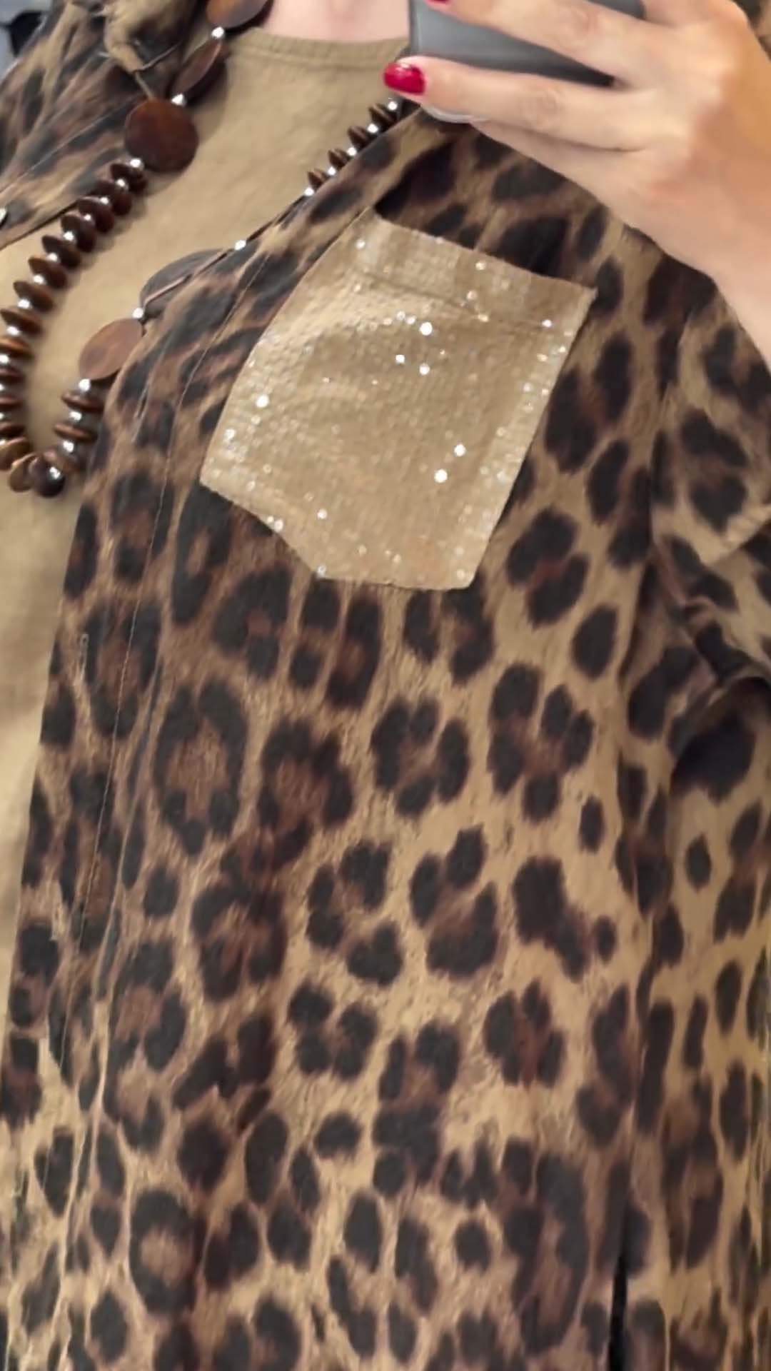 Women's Casual Leopard Print Cardigan