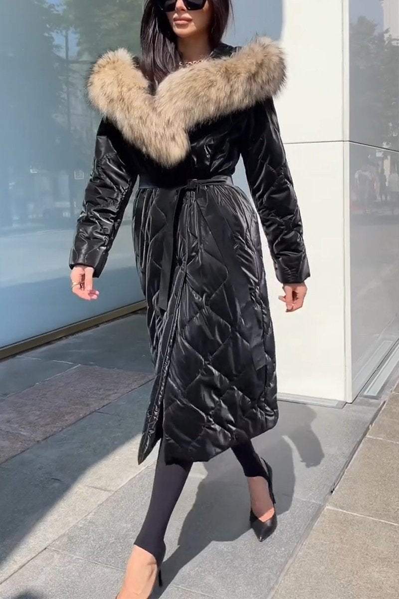 Women's Autumn and Winter Hooded Long Thick Coat