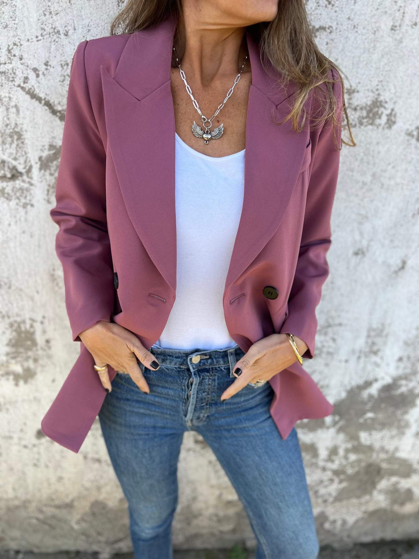 Women's Lapel Long Sleeve Casual Suit Jacket