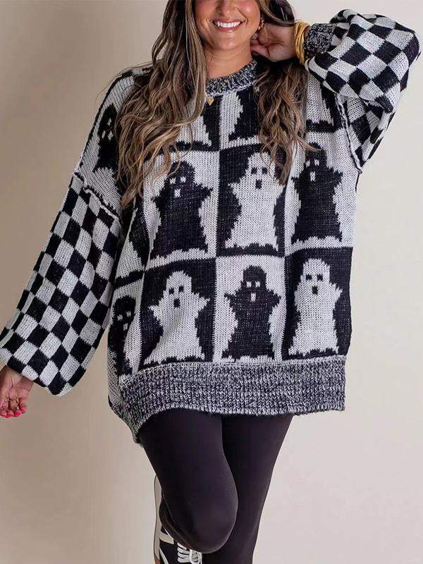 Women's Round-neck Halloween Loose Knitted Sweater