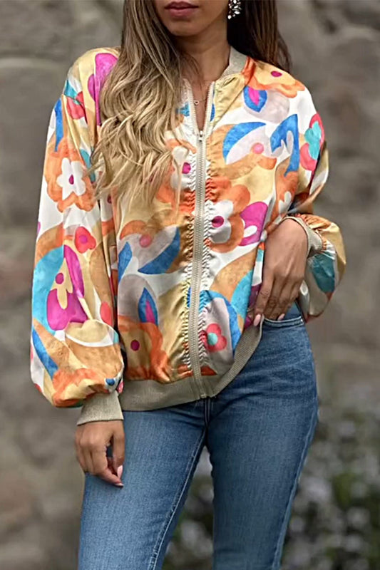 Women's Patterned Casual Jacket Tops