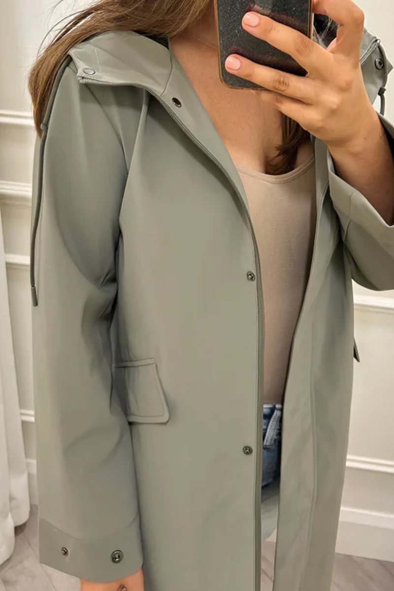 Women's solid color trench coat