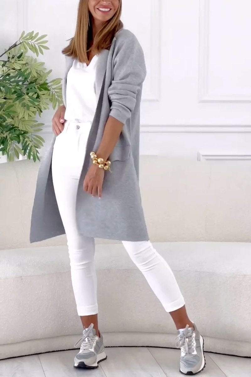 Women's Casual Lapel Mid-length Jacket