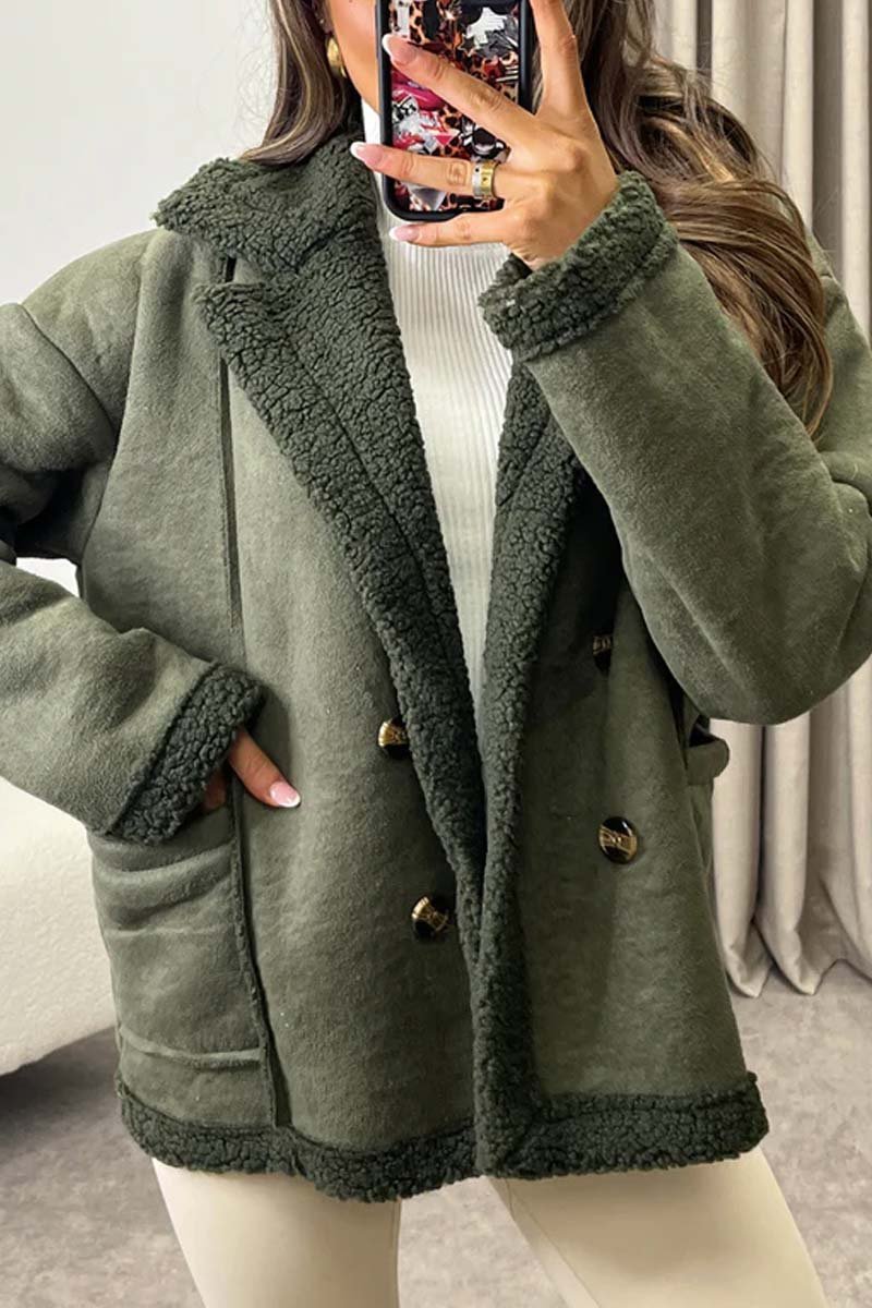 Women's casual sherpa loose Coat