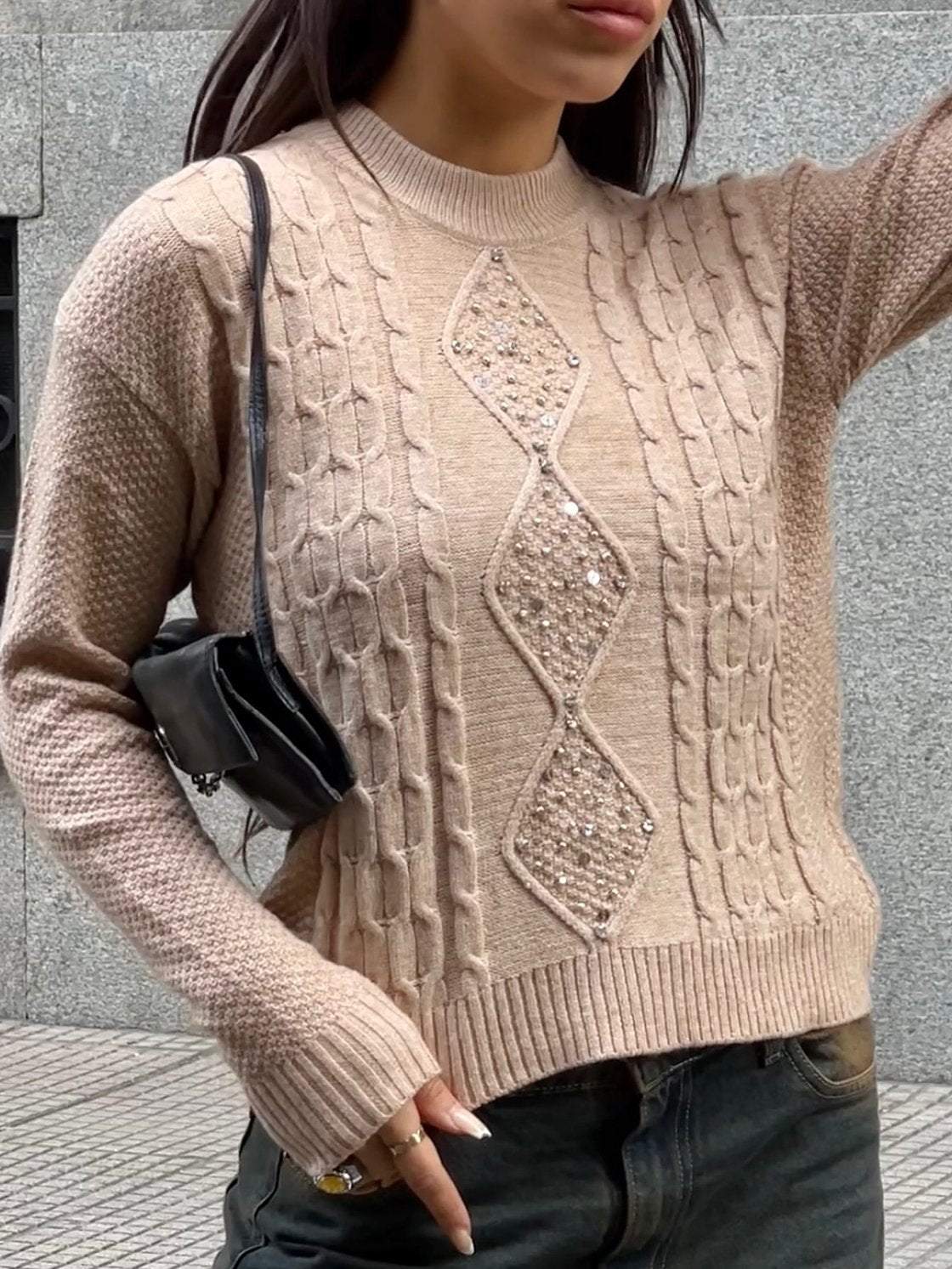 Women's Casual Sequined Sweater