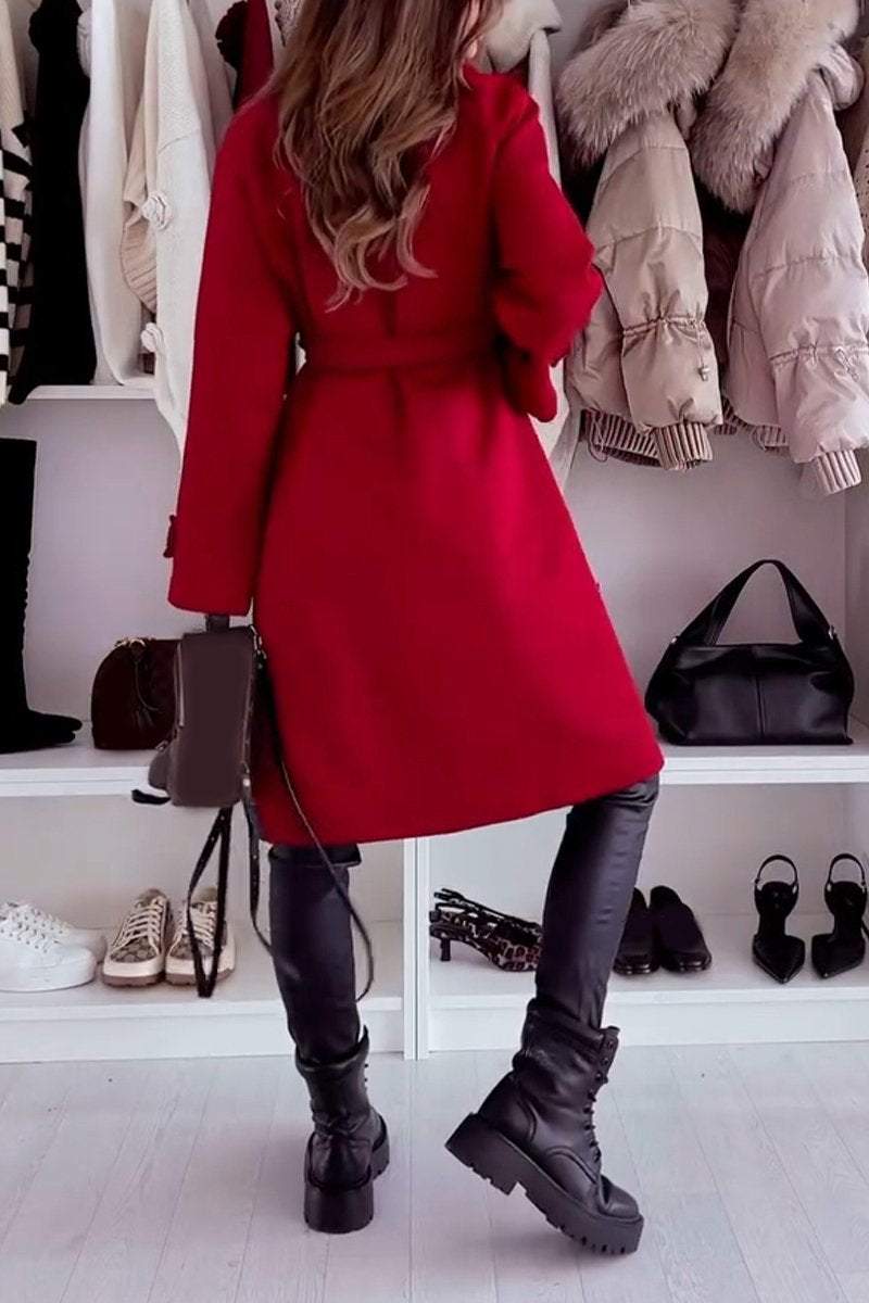 Women's Lapel Mid-length Coat