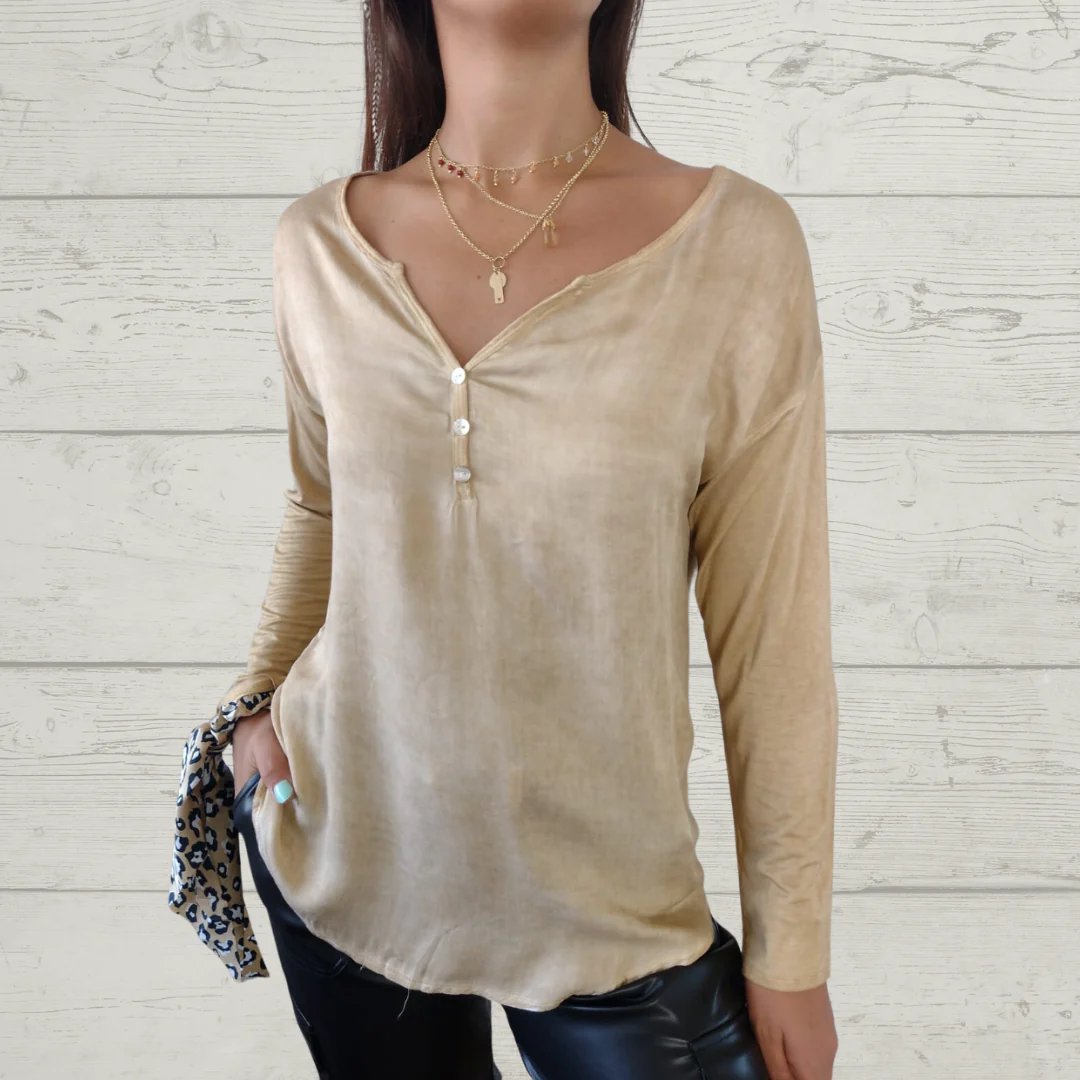 Casual V-neck Thin Top