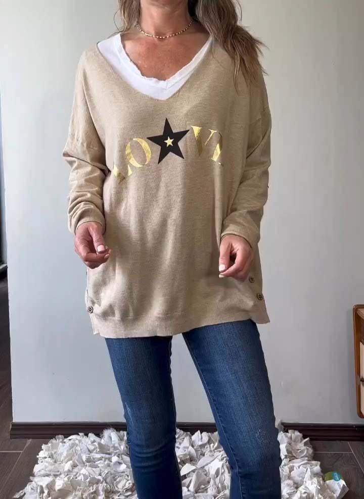 Women's Casual Print Long Sleeve Top