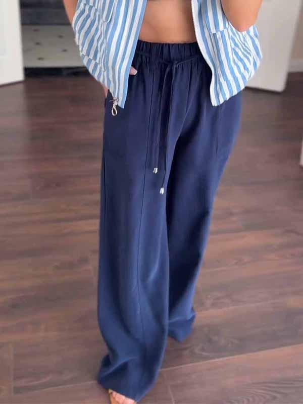 Women's Solid Color Loose Trousers