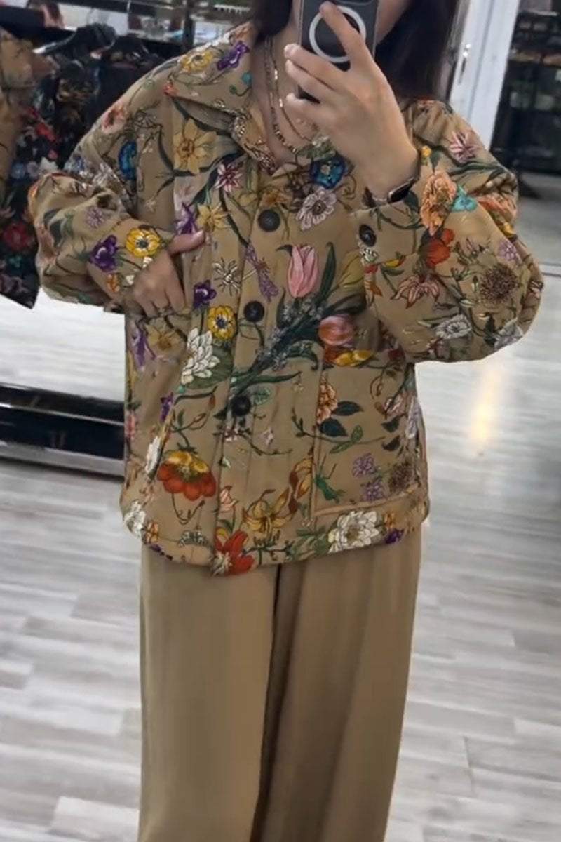 Women's Casual Floral Print Jacket