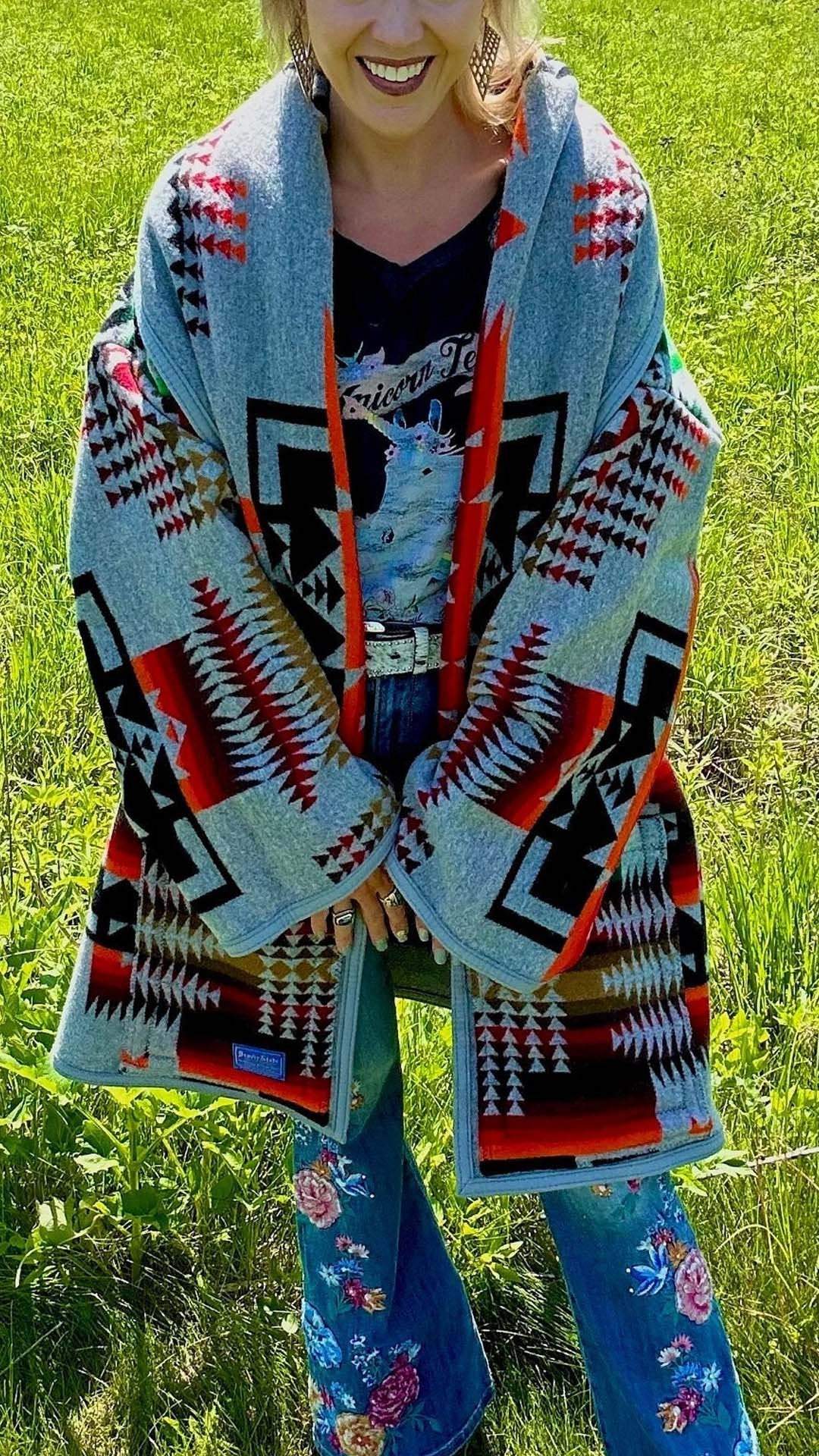 Women's Casual Western Print Jacket