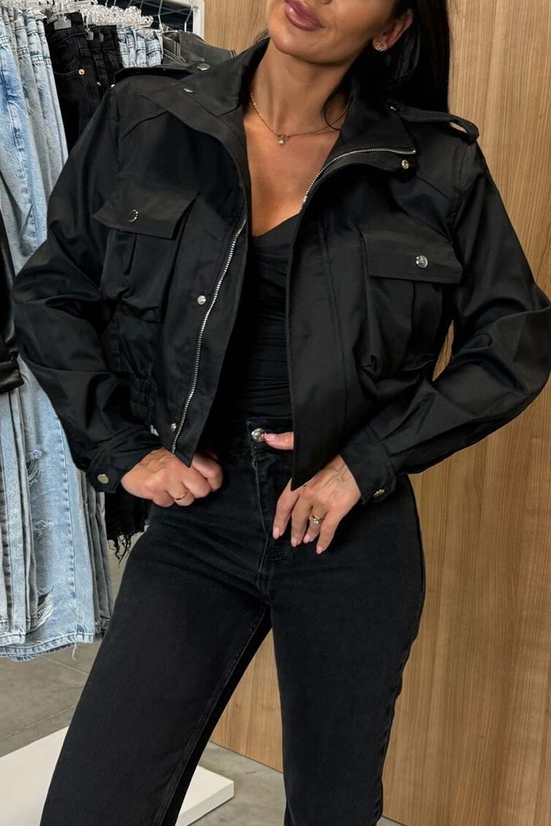 Women's Cargo Pocket Cropped Jacket